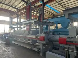 Filter Press otomatis dengan pencucian cloth otomatis