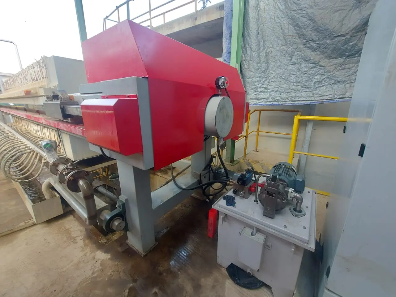 Filter Press installation documentation in Cikarang